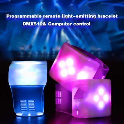 أساور الضجيج المضيئة 2g الراديو التحكم أساور LED التحكم عن بعد للحفلة