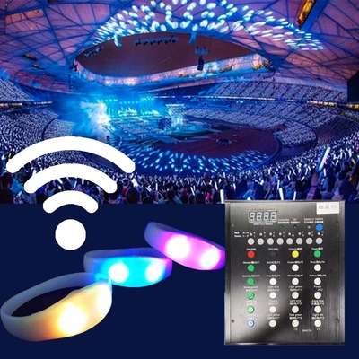 2024 DMX 512 الإضاءة التحكم عن بعد LED سوار RGB Pulseras Brasil luz gira Pulseras LED Con Control DMX