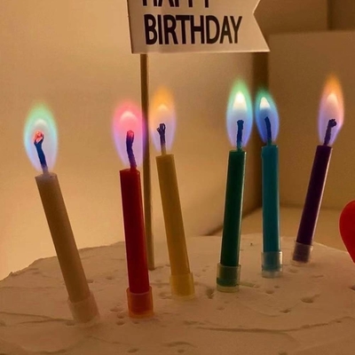 شمعة شعاع قوس قزح إبداعية لتزيين الحفلات واحتفال عيد الميلاد