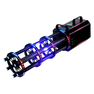 DJ Bar Atmosphere Handheld Six Shots Gatling Electric LED Confetti Gun Cannon نادي ليلي رذاذ ورق الكونفيتي