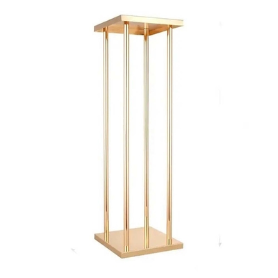 الذهب المعدني الزفاف الزهرة الوقوف أوعية للقطعة المركزية المنزل القطعة المركزية العمود الهندسي الطراز الطويل